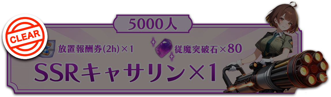 5,000人達成 CLEAR